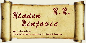 Mladen Minjović vizit kartica